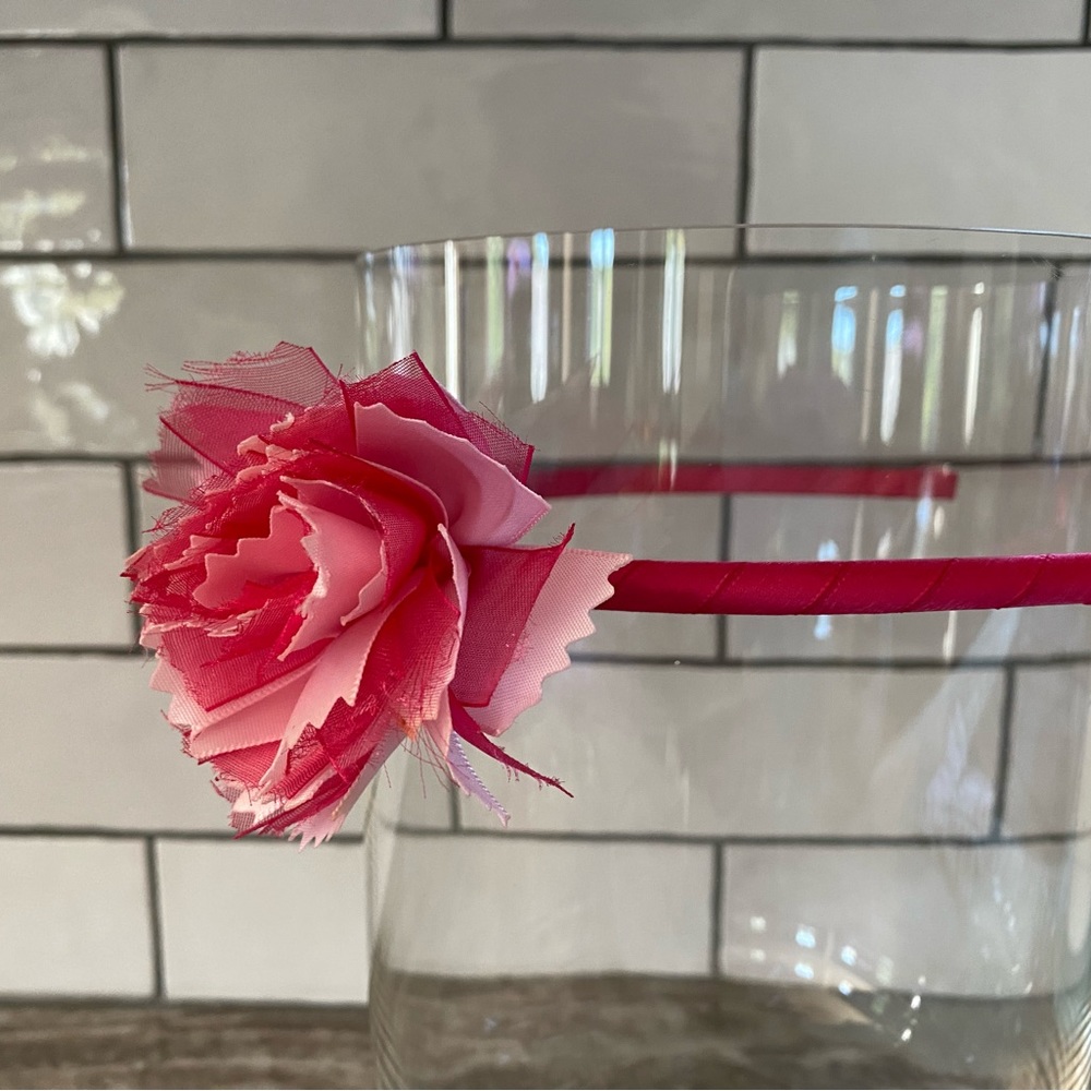 Pink tulle rosette flower headband Gymboree
